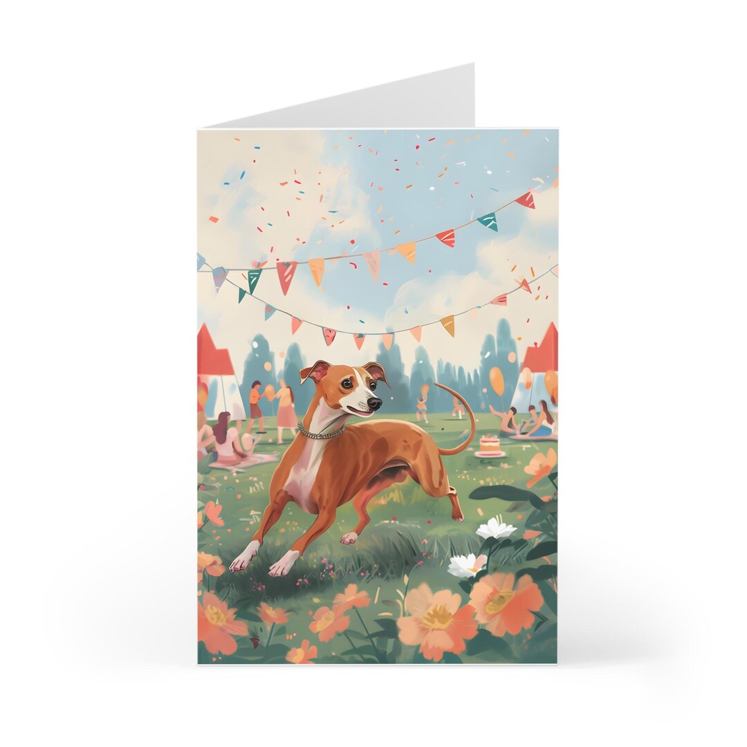 Dog Greyhound Birthday Card 9222