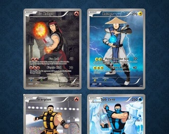 Sterbliche Kombat Karten Lot Set Skorpion Sub Zero Raiden Liu Kang