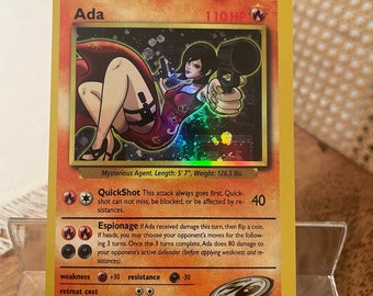 Resident Evil 4 Ada Wong Custom Made holographic Trading Card
