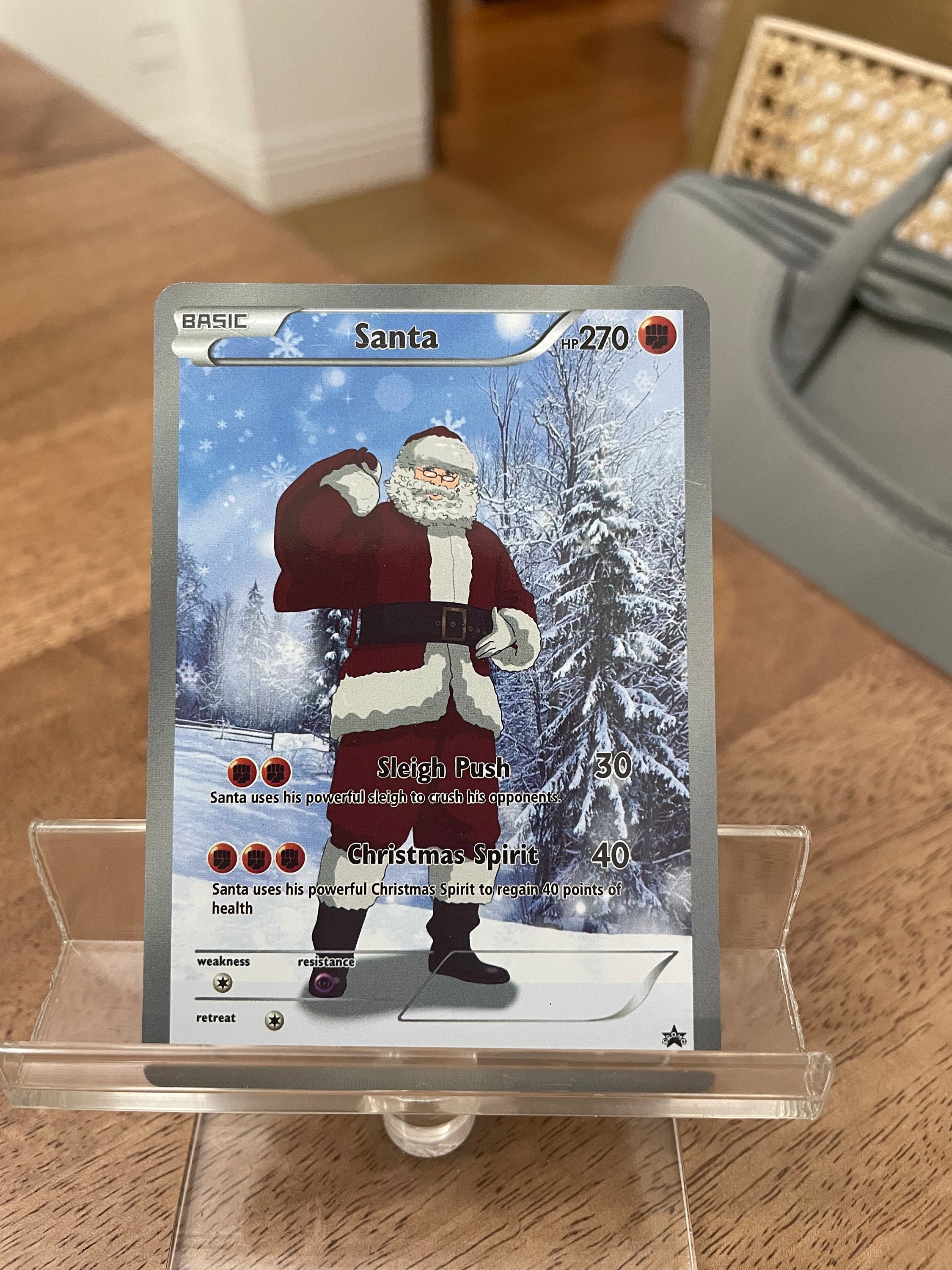 Santa Claus Custom Christmas Card Pokemon - Etsy Santa Claus Custom Christmas Card Pokemon - Etsy