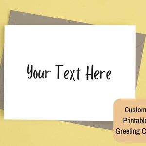 Create Your Own Card Custom Printable Greeting Card Personalized Gift ...