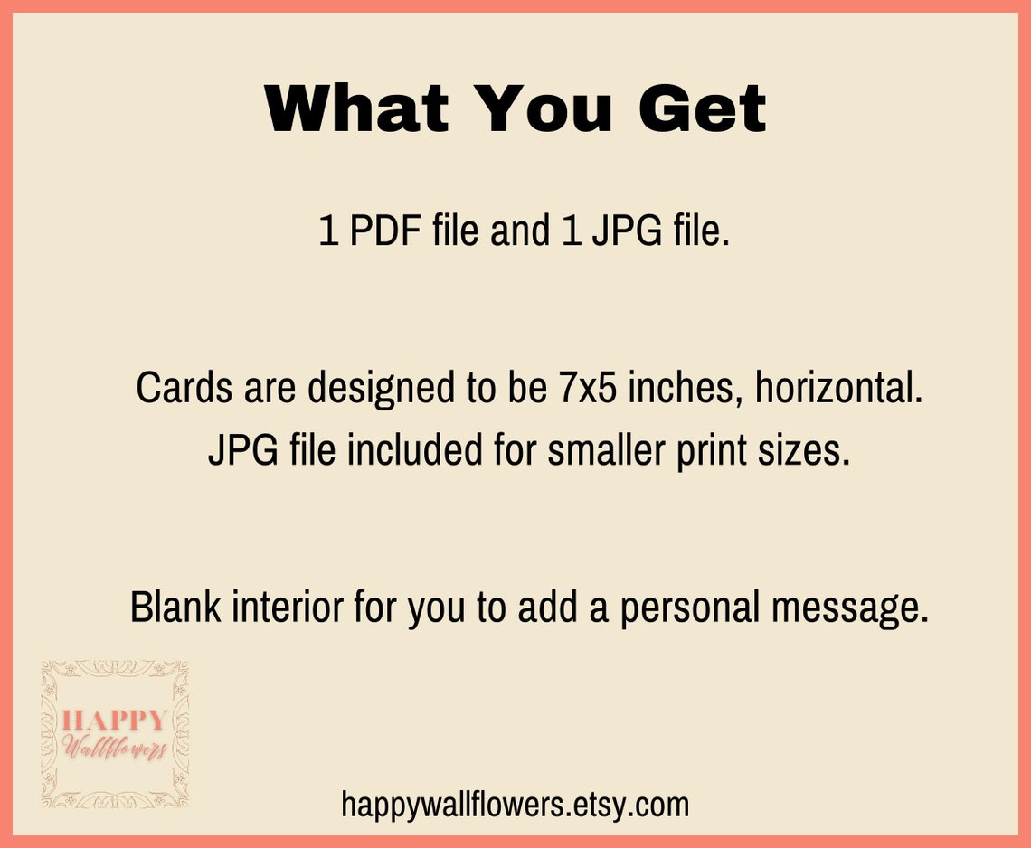 Create Your Own Card Custom Printable Greeting Card Personalized Gift ...