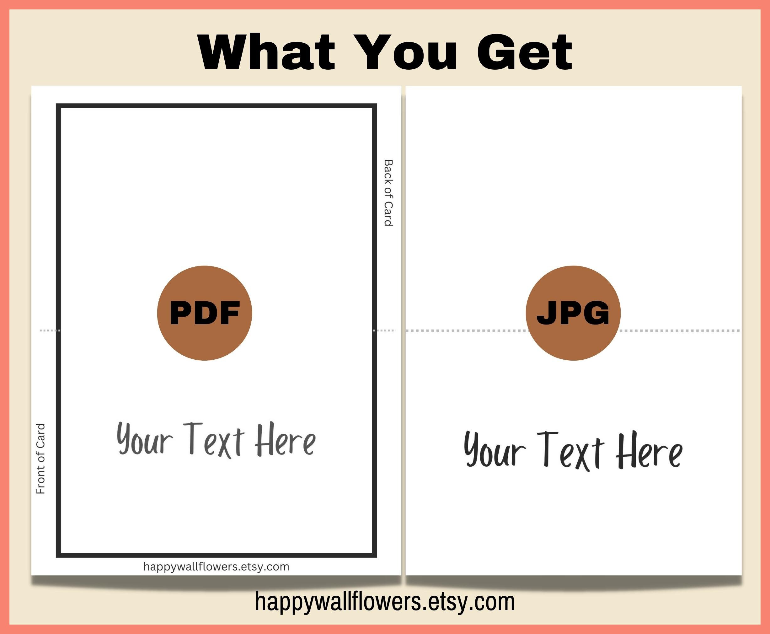 Create Your Own Card Custom Printable Greeting Card Personalized Gift ...