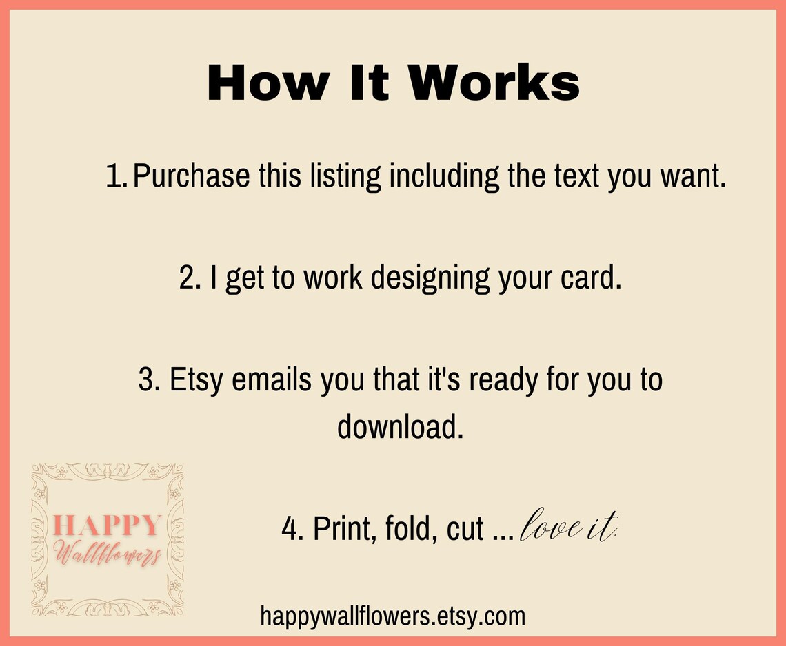 Create Your Own Card Custom Printable Greeting Card Personalized Gift ...