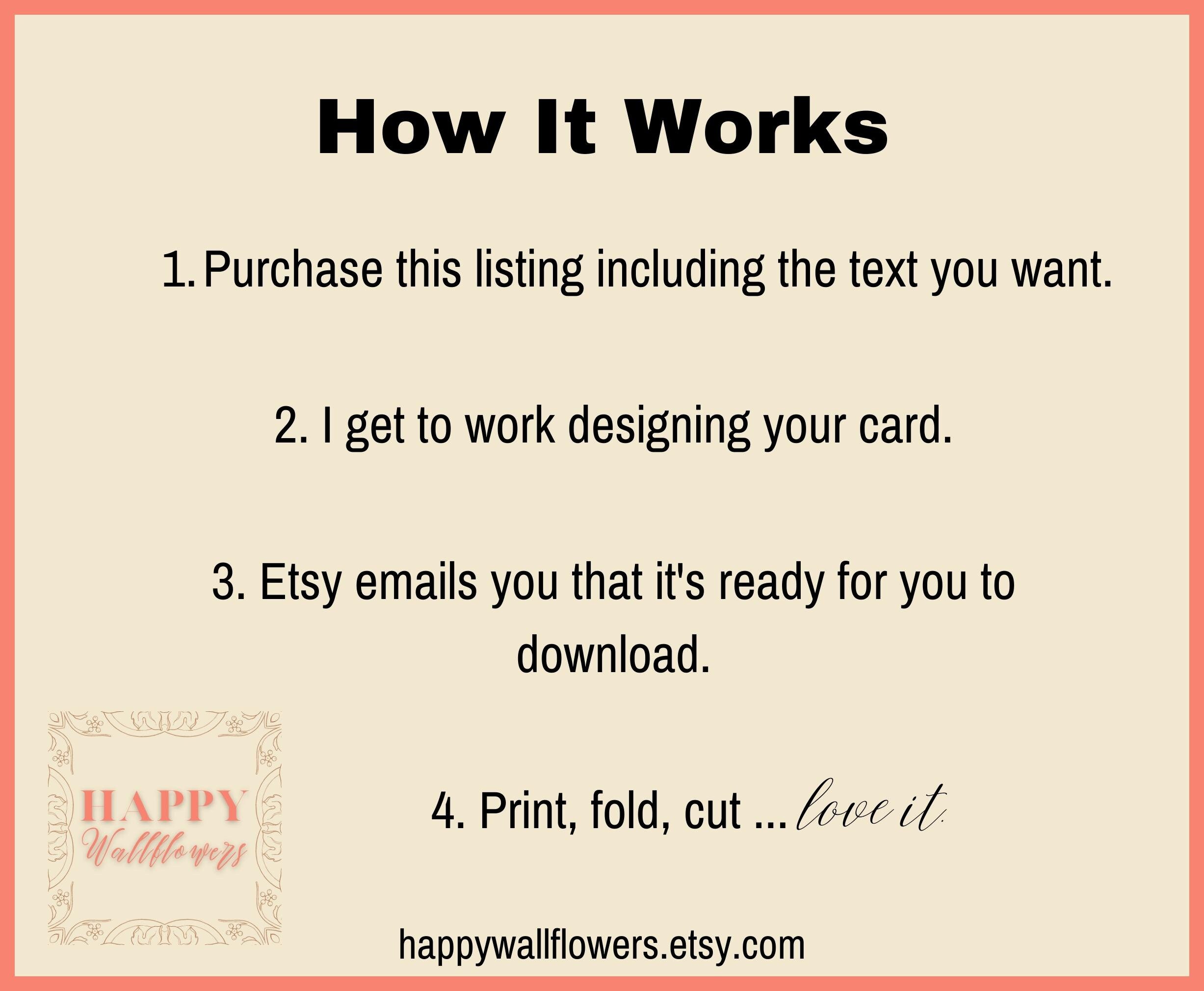 Create Your Own Card Custom Printable Greeting Card Personalized Gift ...