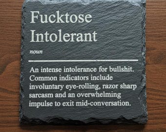 Funny Definition Slate Coaster, Sarcastic Office Gift