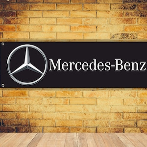 Mercedes Benz Vinyl Banner Sign Garage Shop Adversting Flag Poster Racing AMG 
