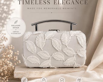 Bridal Clutch Bag, Elegant Wedding Clutch, Bride Accessory