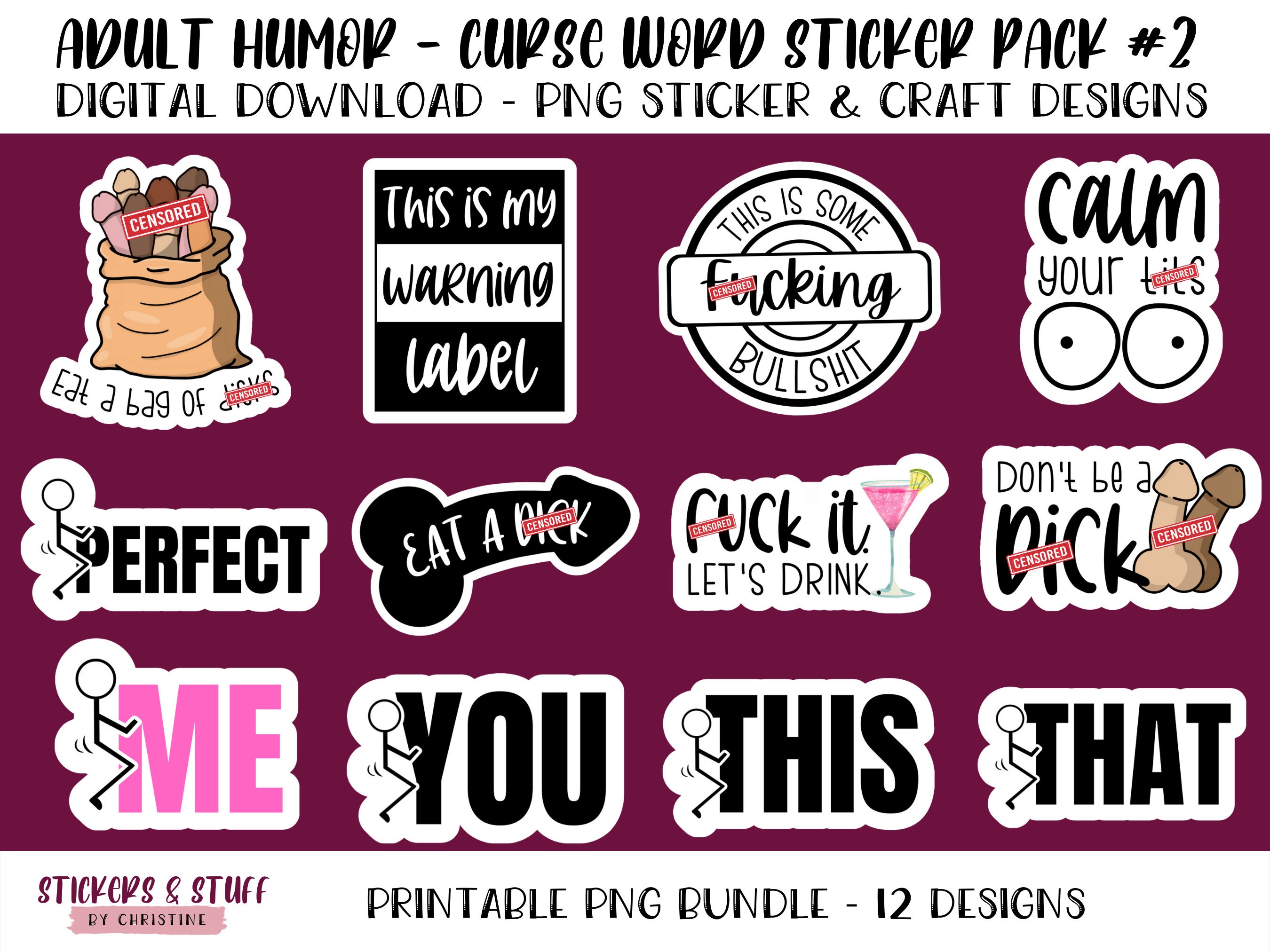 Adult Humor humorous, adults, men, women' Sticker