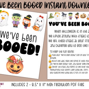 Bord Halloween You&#39;ve Been Booed: Neighbour Game (afdrukbaar pdf-bestand)