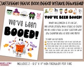 Classroom Halloween You've Been Booed Game: Printable Sign (PDF)
