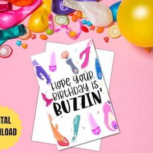Printable Adult Birthday Card for Her, Instant Digital Download DIY ...