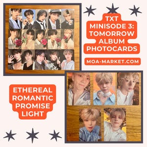 TXT Minisode 3: Tomorrow Album Fotokarten - ätherisch, romantisch, versprechen, leicht