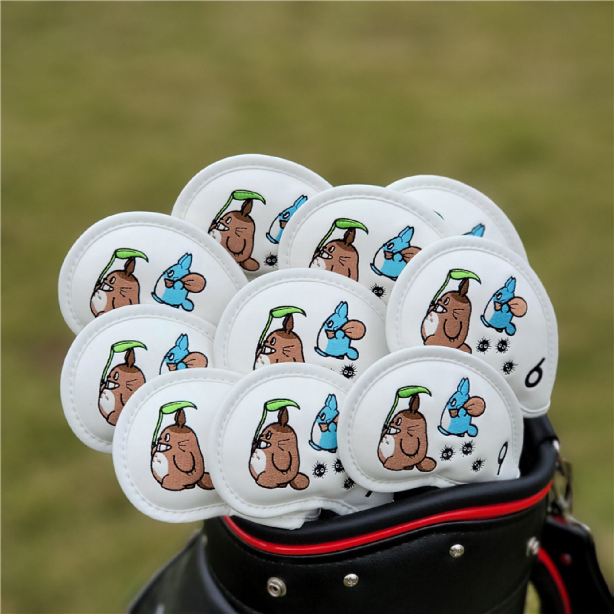 Golf Protective Cover Anime Leather Golf Iron Golf Headcovers
