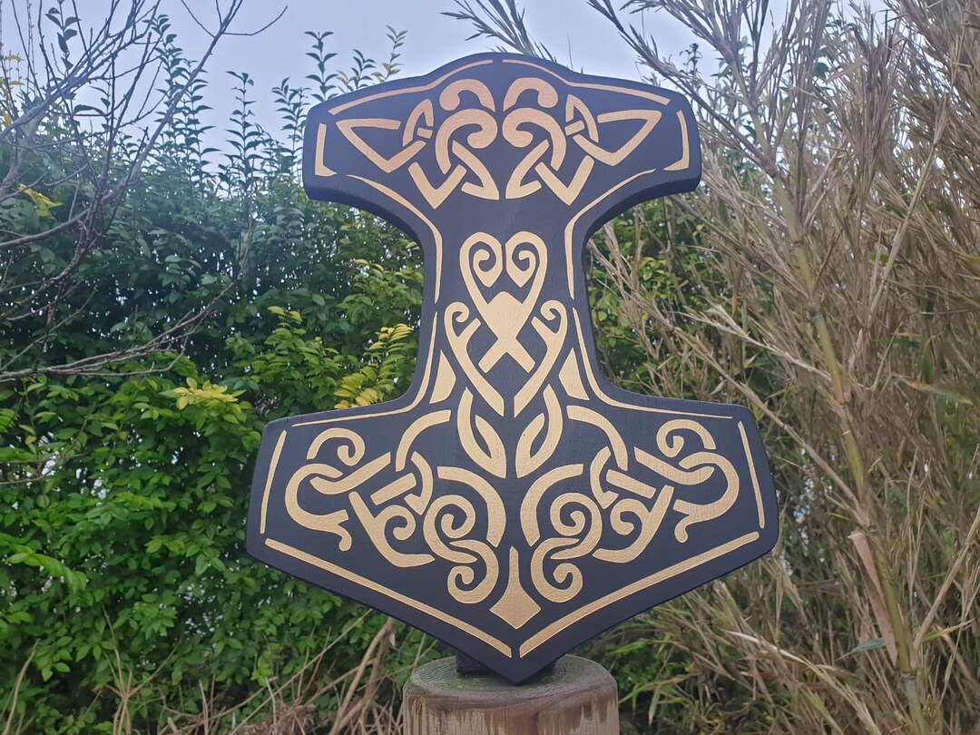 Mjolnir Lettering Viking Mjolnir Sign - Etsy