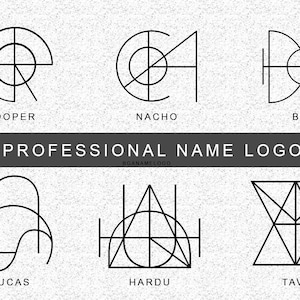 Création de logo avec nom personnalisé : oeuvre d&#39;art monogramme minimaliste (téléchargement numérique)