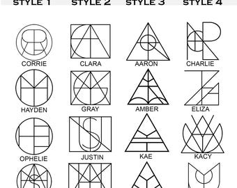 Aangepast naamlogo, naamlogo voor tatoeage, minimalistisch logo, lettertatoeage, monogramlogo, Tiktok-naamlogo, geometrisch logo, naamkunstontwerp