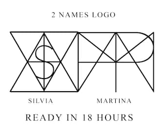 Custom Minimalist Name Logo Design: Couple Tattoo, TikTok Logo (Download)