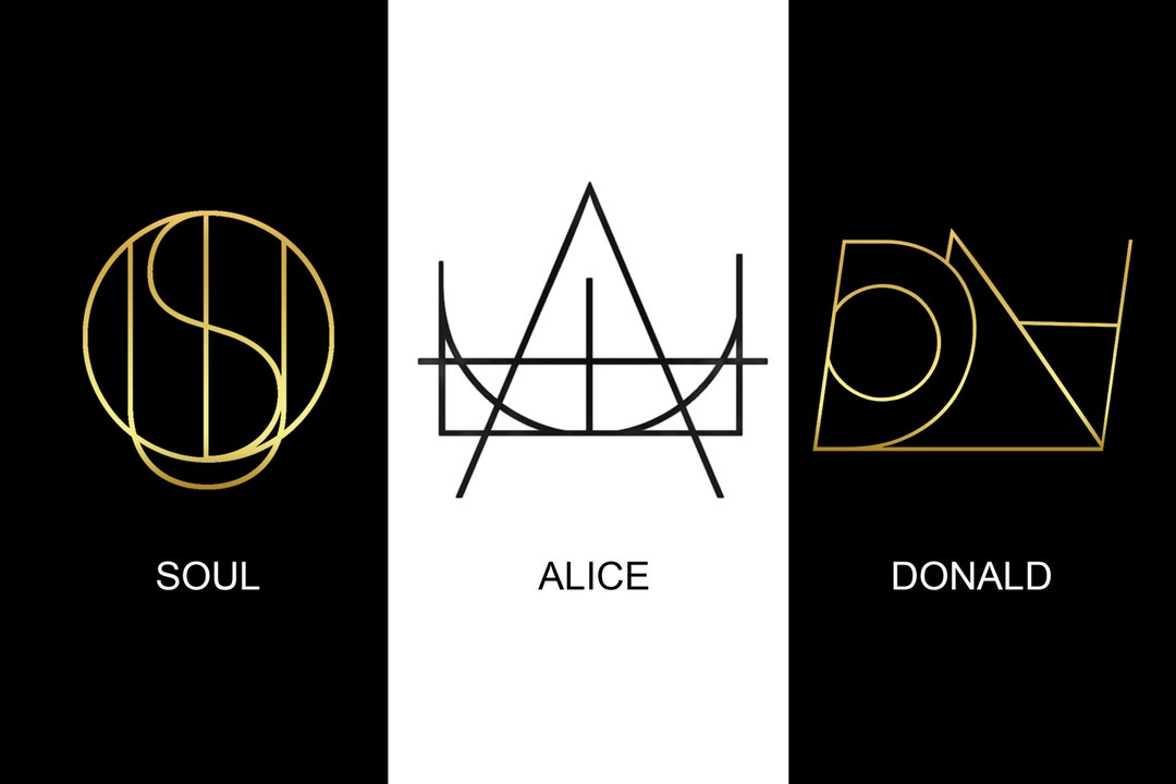 Personalized Name Logo Design: Custom Geometric Art (digital Download ...