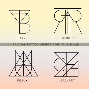 Benutzerdefinierter Name Logo-Design, Name Logo Design, Buchstabe Tattoo, Tattoo İdeas, personalisiertes Tattoo Geschenk
