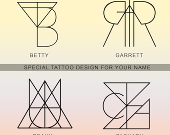 Custom Name Tattoo Logo Design: Personalized Letter Art