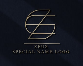 Custom Name Logo Design: Minimalist Monogram Art (Digital .jpeg File)