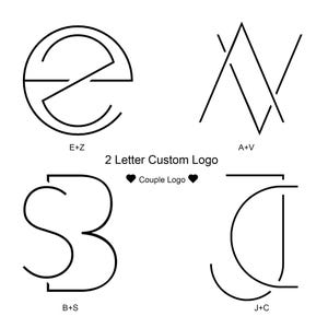 Logo consisting of 2 letters, Custom Logo, Name Logo, Letter Logo, Logo consisting of initials