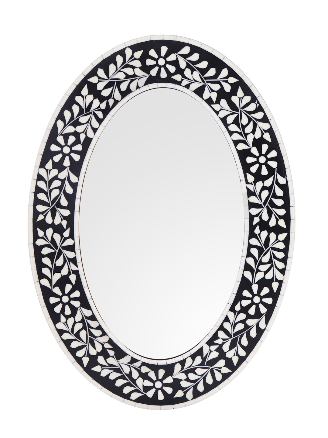 Resin Inlay Work Oval Shape Mirror, Size 16''x22'' Etsy UK