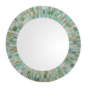 Mosaic Mirror Green Rainbow Style Size 18''