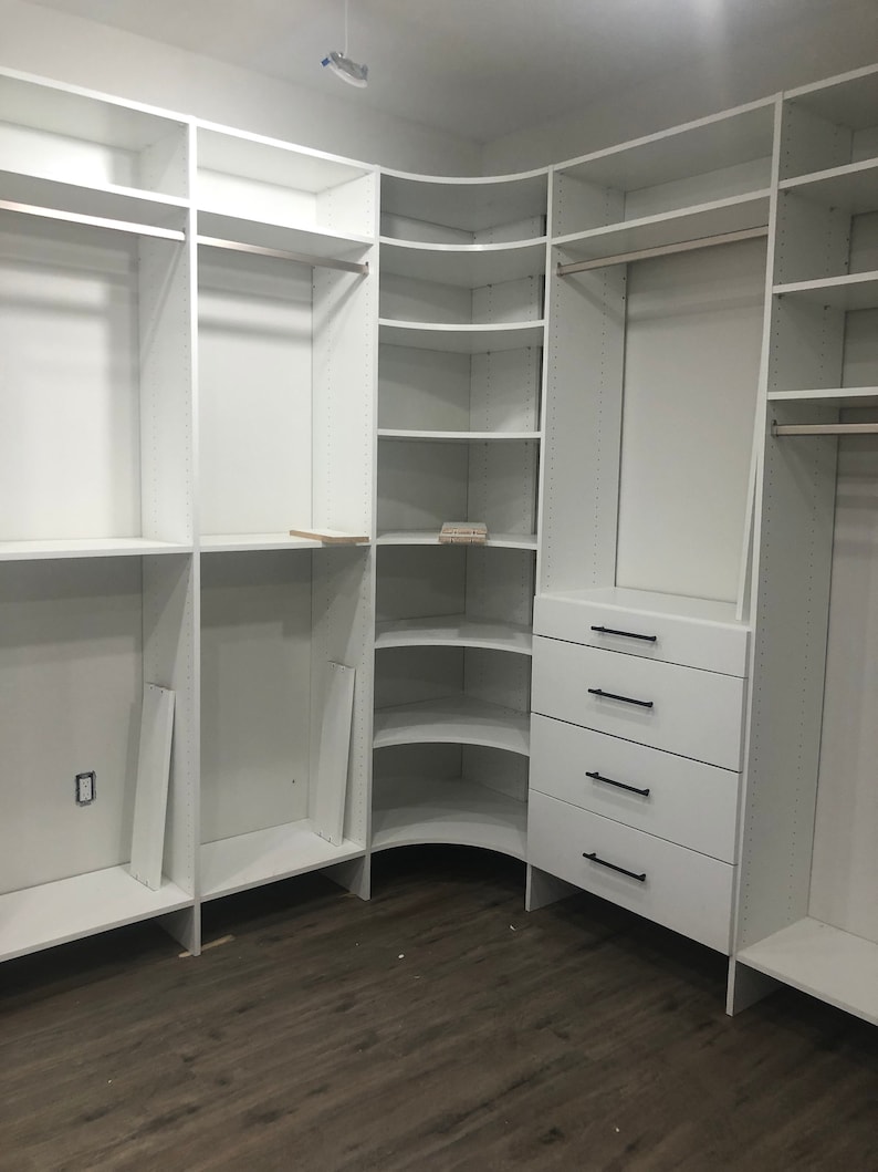 Custom Closet Reachin Closets Bedroom Closet White Shaker Etsy