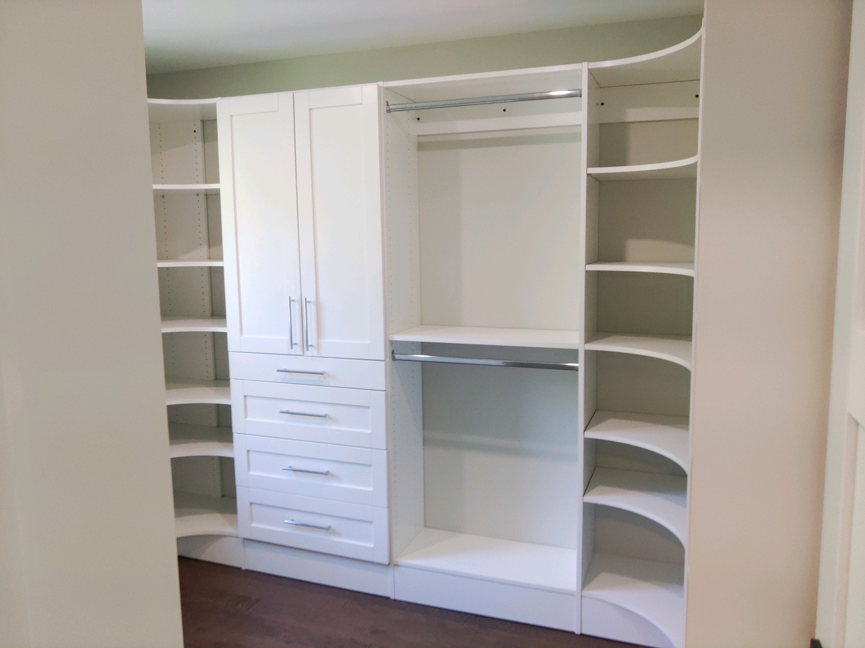 Floor Mount Closet System With Toe Kick, Closet System, Walk in Closet