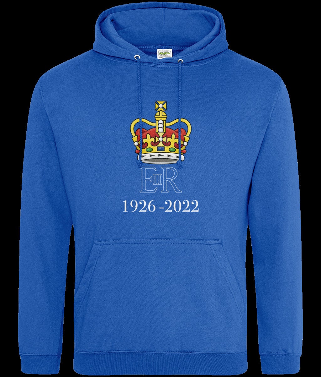 Discover EIIR Her Majesty the Queen Commemorative Hoodie, Remembering Queen Elizabeth Jumper