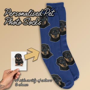 Personalised Custom Pet Face Socks, Father&#39;s Day gift, Personalised Dog Socks, Personalised Cat Socks, Gift For Dog Dad Mum Pet Owner