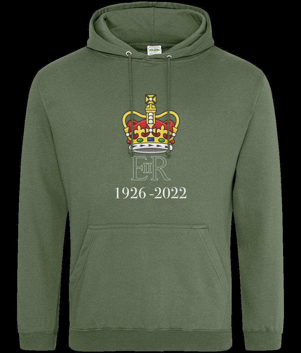 Discover EIIR Her Majesty the Queen Commemorative Hoodie, Remembering Queen Elizabeth Jumper