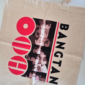 Arirang Ecobag Totebag Bag Sac BTS Personalized Bangtan Boys Jungkook V RM Suga Jimin JHope Jin Taehyung Yoongi Hoseok Namjoon Seokjin