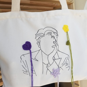 Namjoon RM Crochet Tote bag recyclable bag ecobag BTS Bangtan