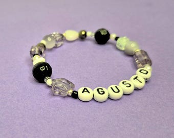 Pulsera de la amistad en blanco y negro BTS Bangtan Jin Yoongi Suga Namjoon RM J-Hope Hoseok Taehyung V Jimin Jungkook