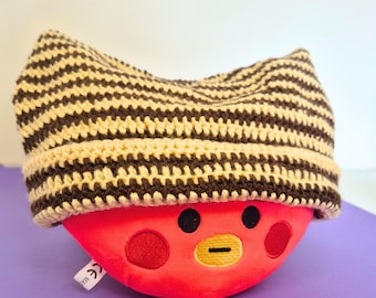 Taehyung V BTS Gorro Bangtan Marrón Beige