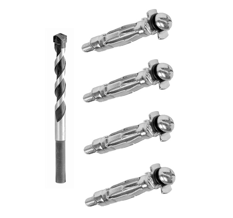 Metal Wall Plugs and Correct Size Drill Bit Expanding Anchors Bolts M5x37mm Fasteners Fastners