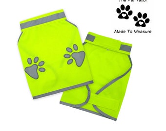 Gilet haute visibilité pour chien Basenji en nylon haute visibilité confortable haute visibilité, léger, imperméable, jaune, veste de nuit réfléchissante de sécurité
