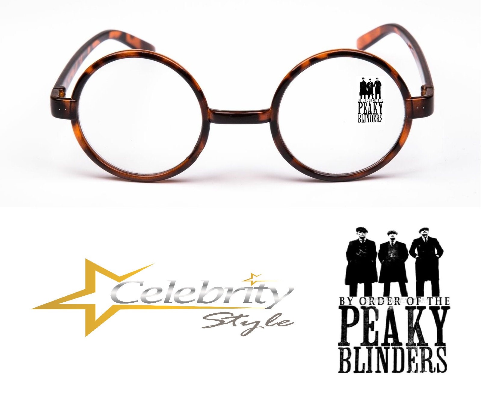 Peaky Blinders Glasses Tommy Shelby Small 40mm Clear Lens - Etsy Sweden