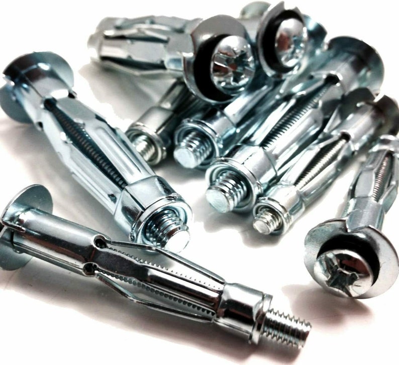 Metal Wall Plugs and Correct Size Drill Bit Expanding Anchors Bolts