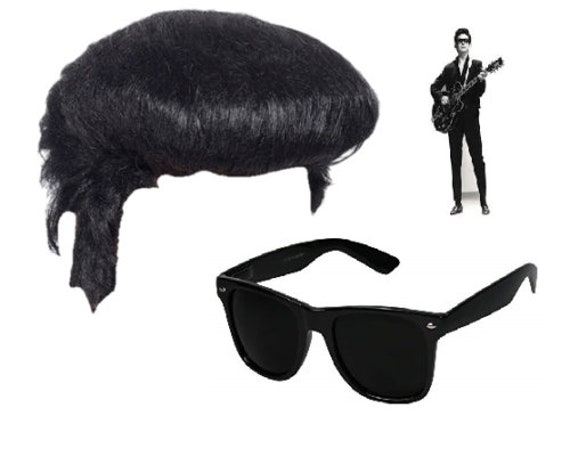 Roy Orbison Peluca Y Gafas De Sol Gafas Negras Sombras Solo Las
