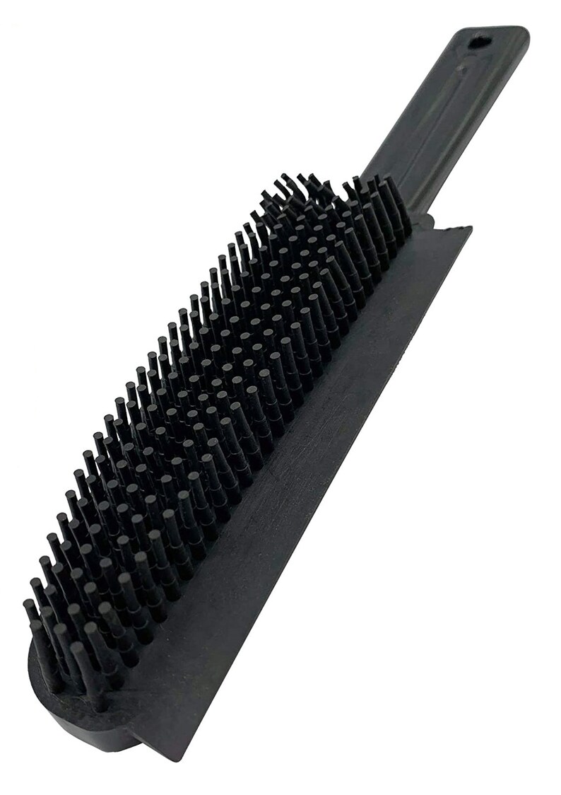 Astro Turf Grass Brush Grey Black Static Rubber Bristled Hand Brush