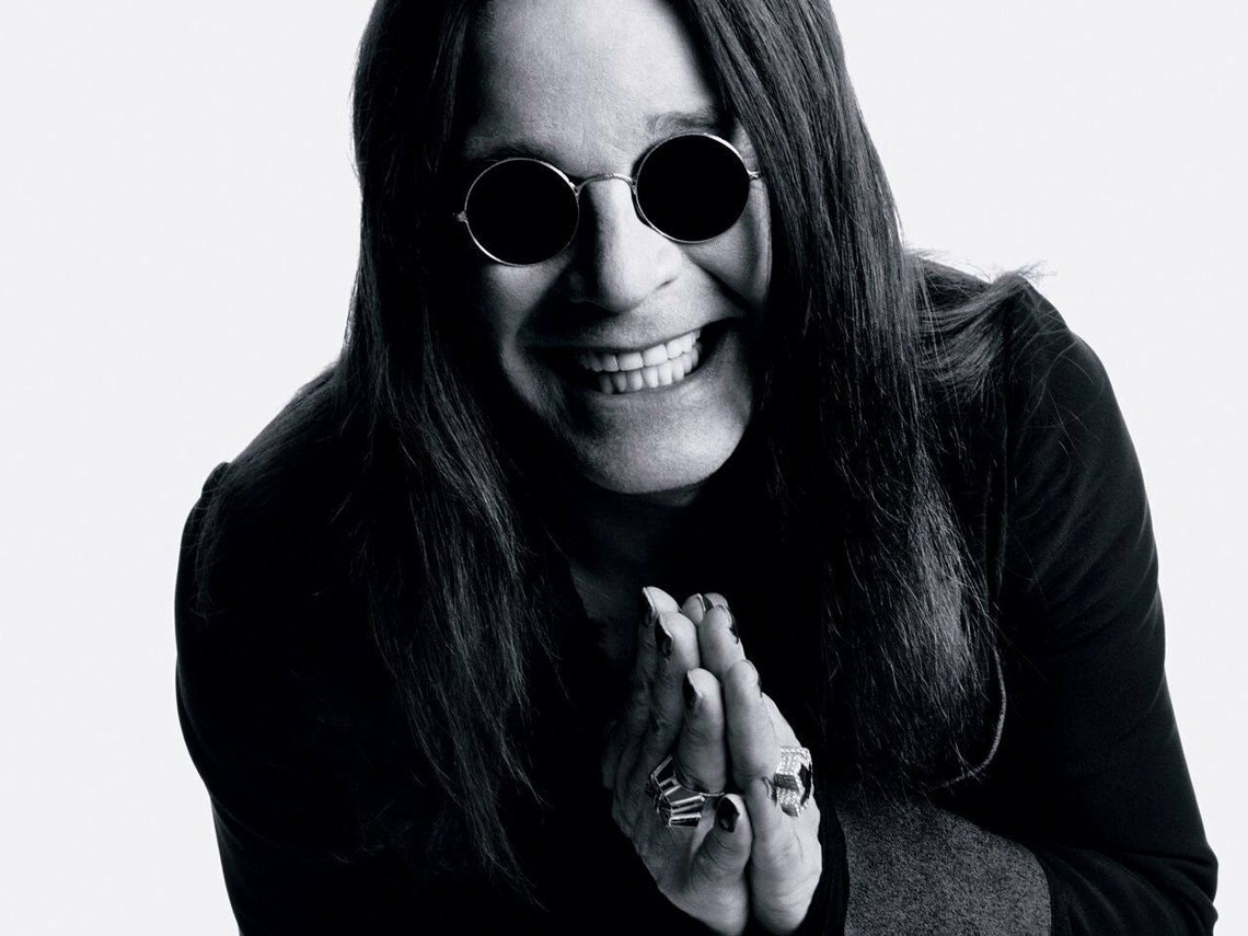 Ozzy Osbourne Wig and Sunglasses Black Prince of Darkness Goth Etsy UK