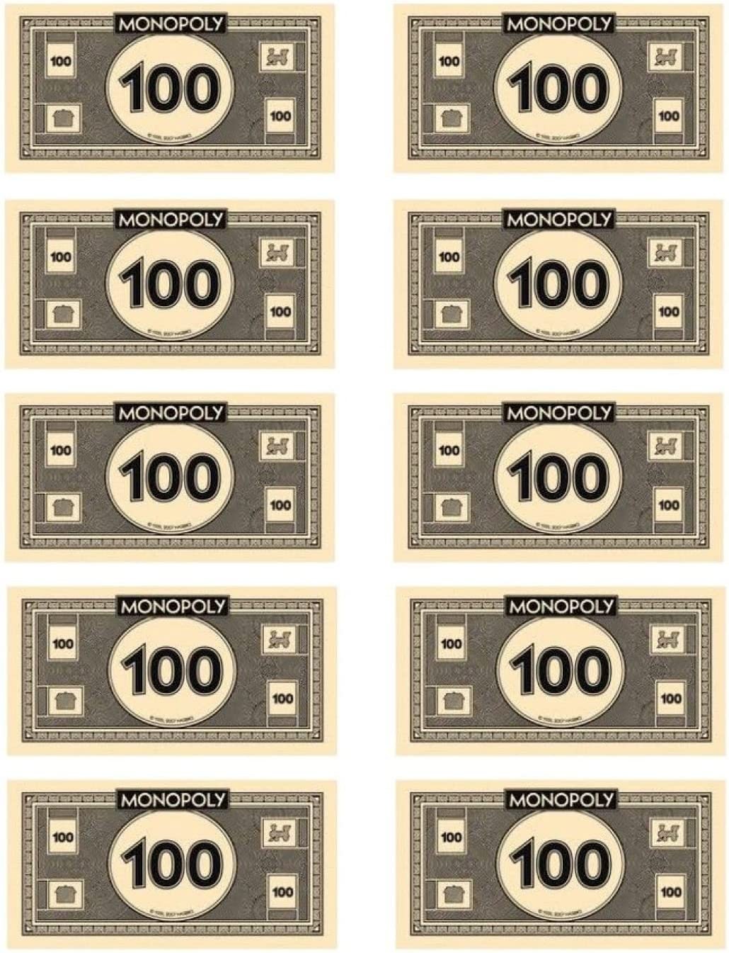 LOT X4 BILLET DE 500 MONOPOLY 2001 FRANCAIS NEERLANDAIS PIECE DETACHEE