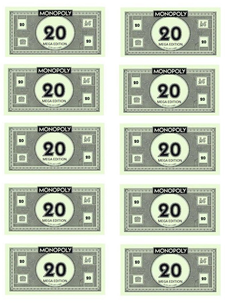 Monopoly Mega Edition Money Spare Parts Game Cash Wonga Etsy UK