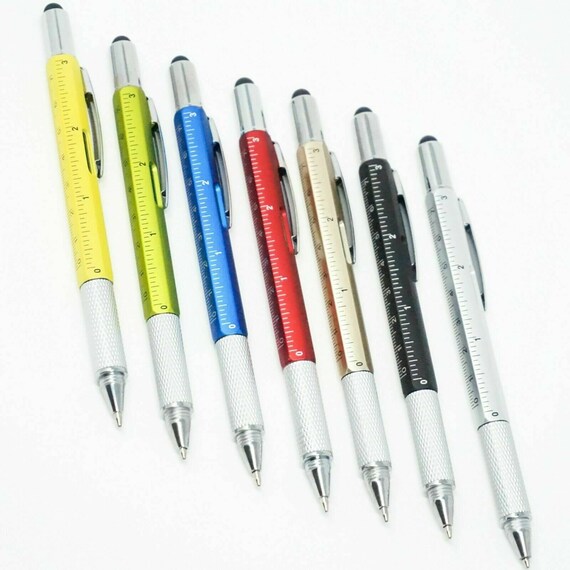 Multi Tool Pen Stylus Screw Driver Spirit Level Ruler Joiners