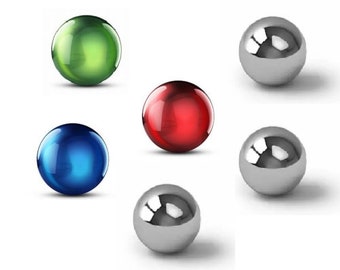 Space Rails Balls Acier coloré Métal SpaceRails Marble Run Compatible Roulements à billes x6 Pièces de rechange Jeu de remplacement Sphères et boîtier