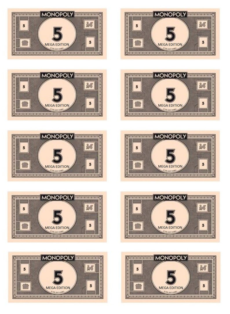 Monopoly Mega-editie Geld Reserveonderdelen Spel Contant Wonga - Etsy
